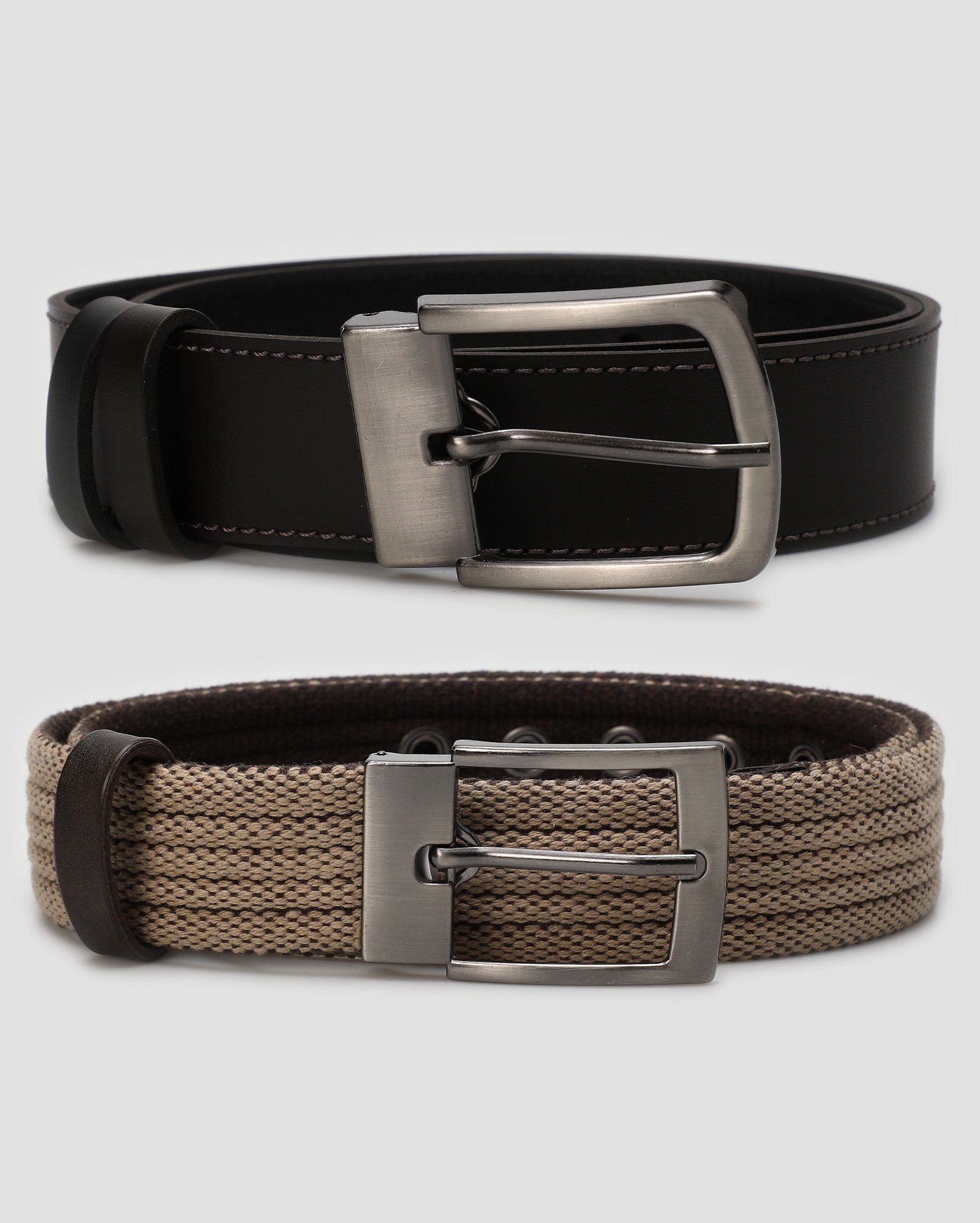 Kit cinto masculino 2 peças dupla face marrom | Accessori by Riachuelo
