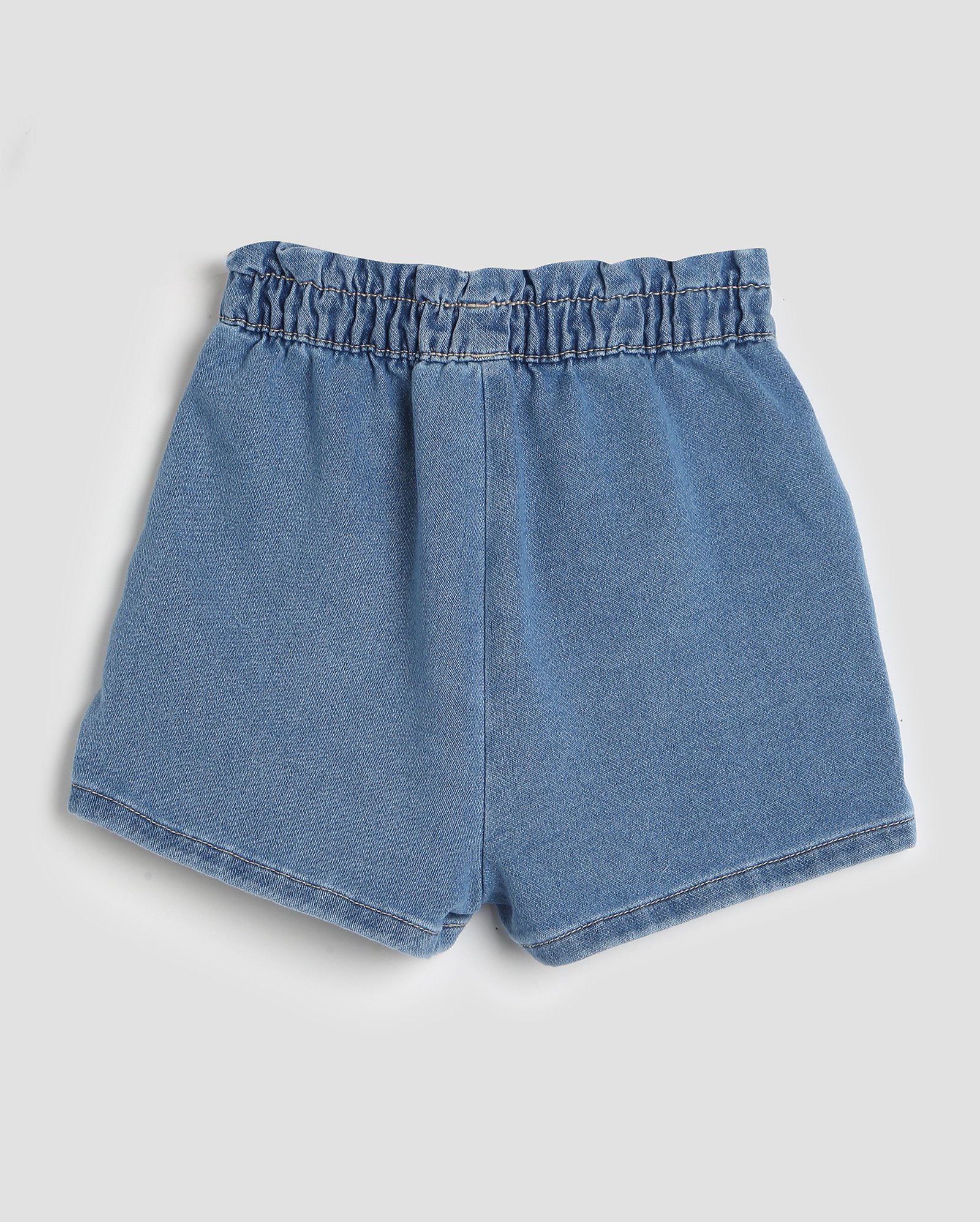 Short sarja infantil baggy com Cintinho 4-10A - Jeans Claro | Pool Kids