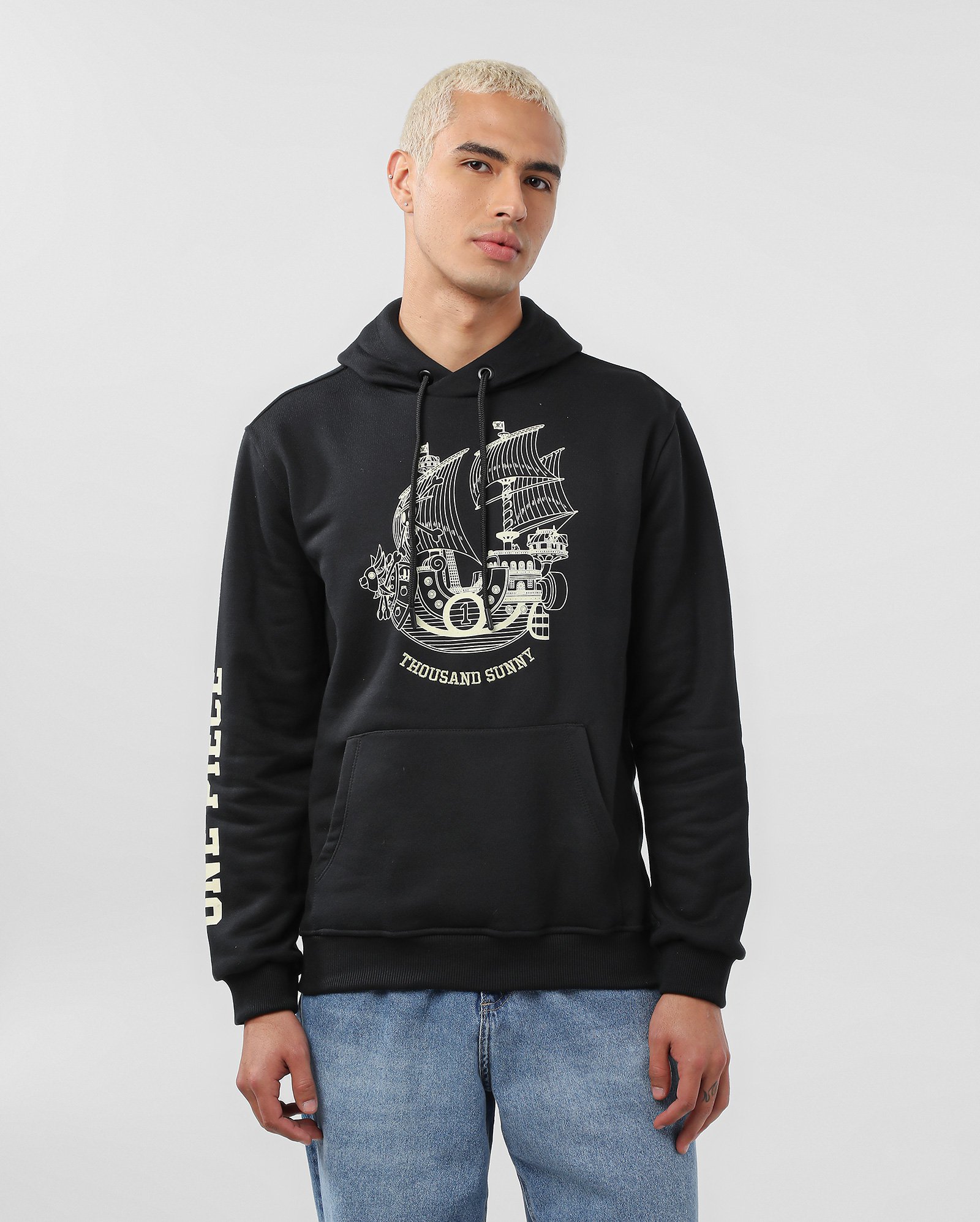 Blusa de moletom masculina bolso canguru preta | FANLAB