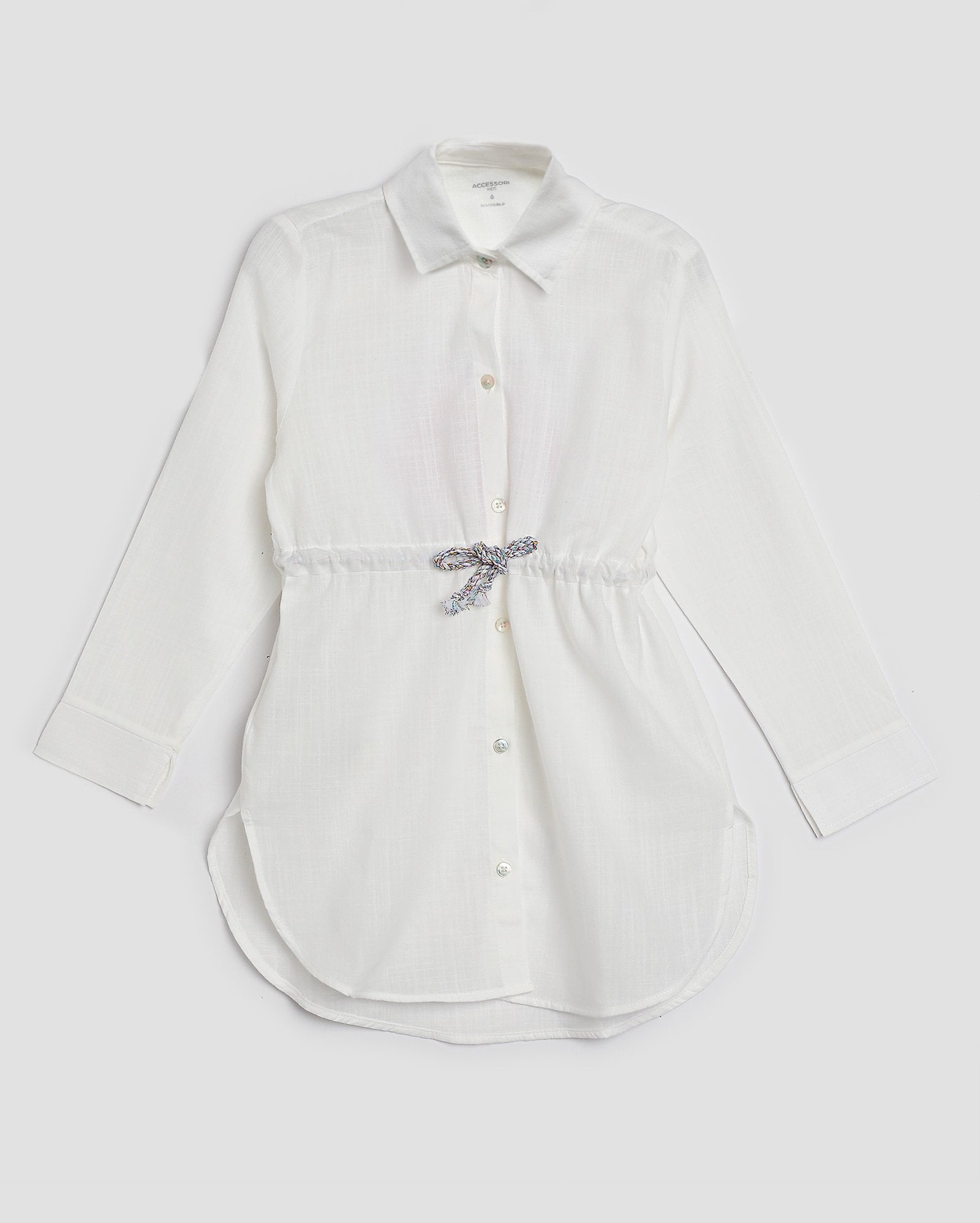 Saída de praia infantojuvenil chemise 4-16A branca