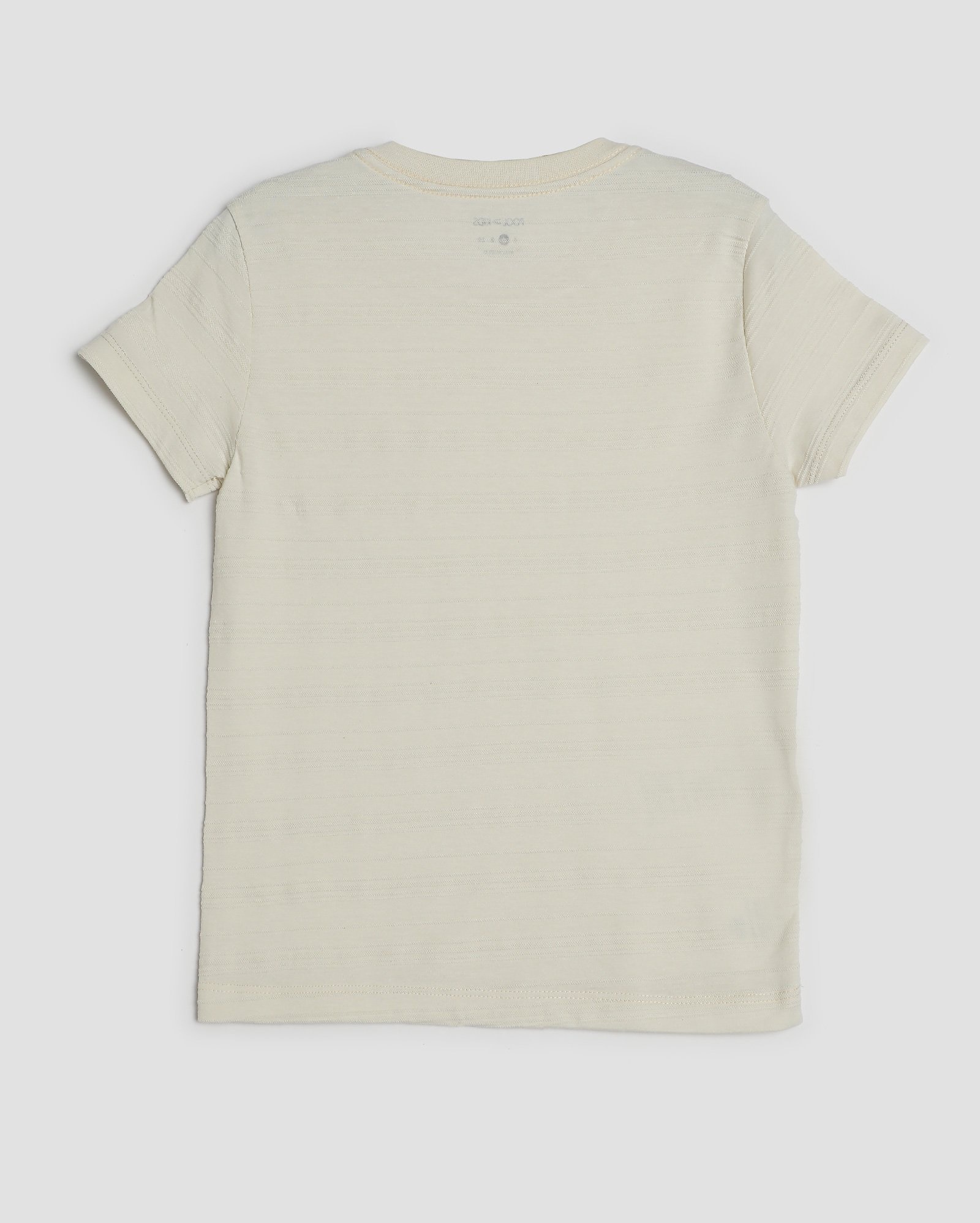 Camiseta infantil texturizada com bolso 4-10A - Bege | Pool Kids
