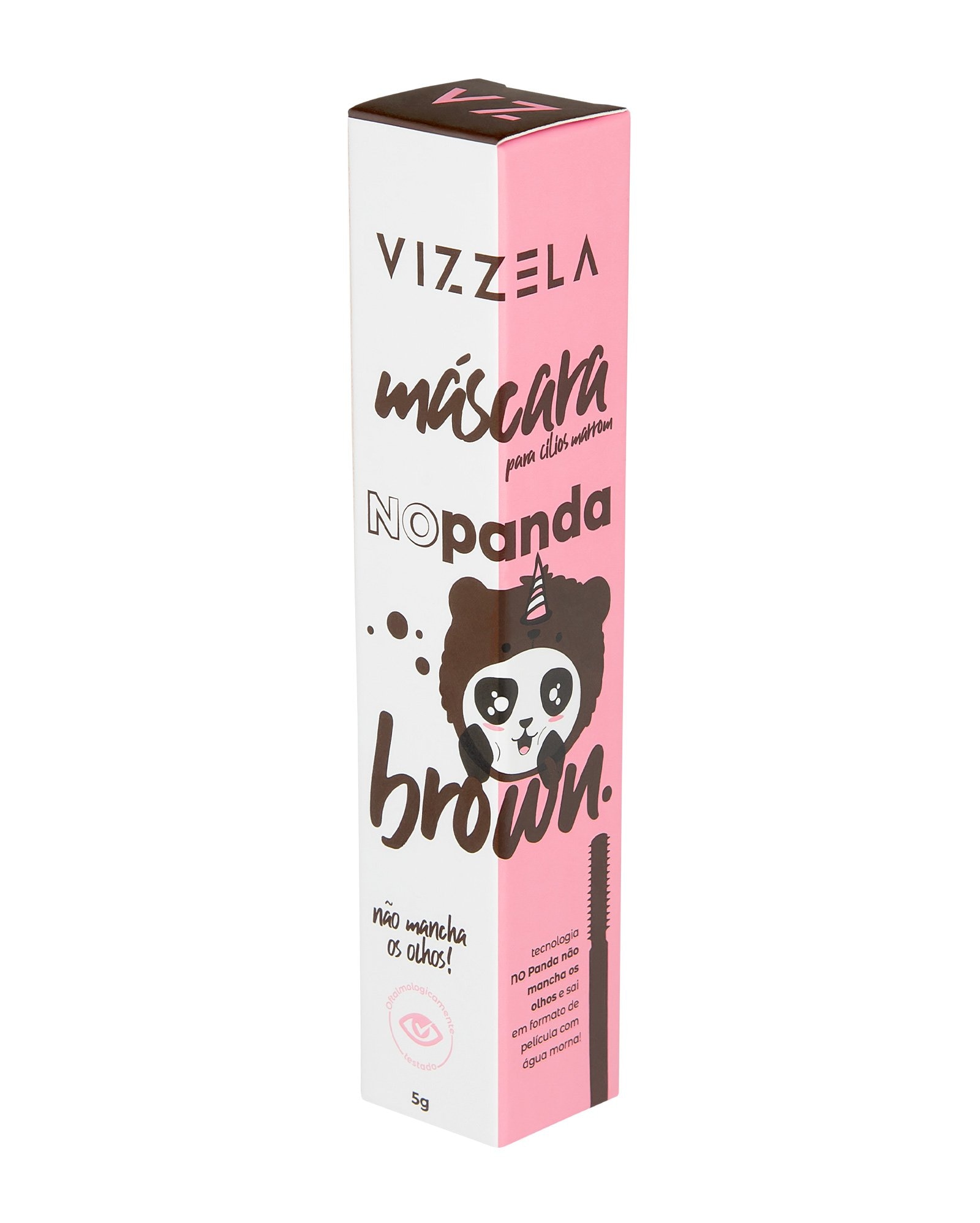 Máscara de cílios No Panda VIZZ 5g marrom | Vizzela Cosméticos