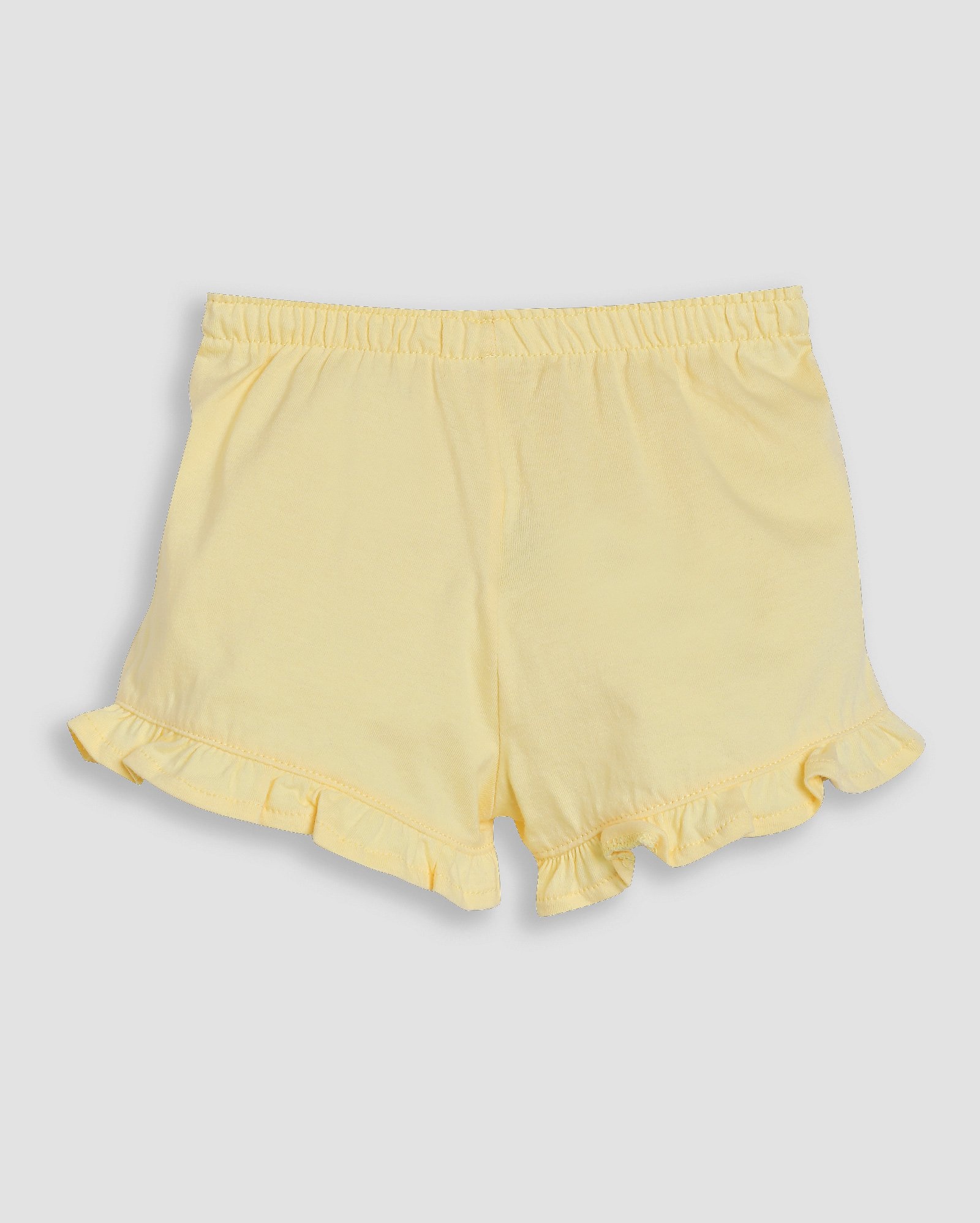 Short bebê com elástico com babados - Amarelo Claro | Baby Way by Riachuelo