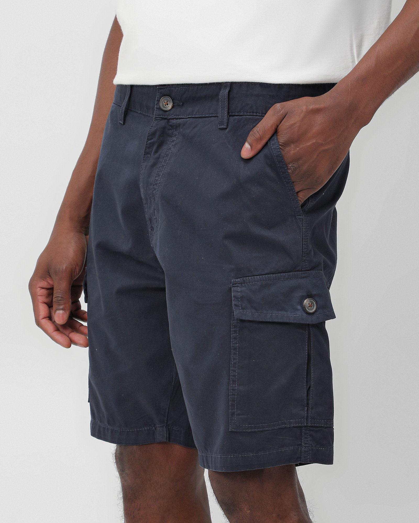 Bermuda jeans masculina cargo azul | Pool Jeans