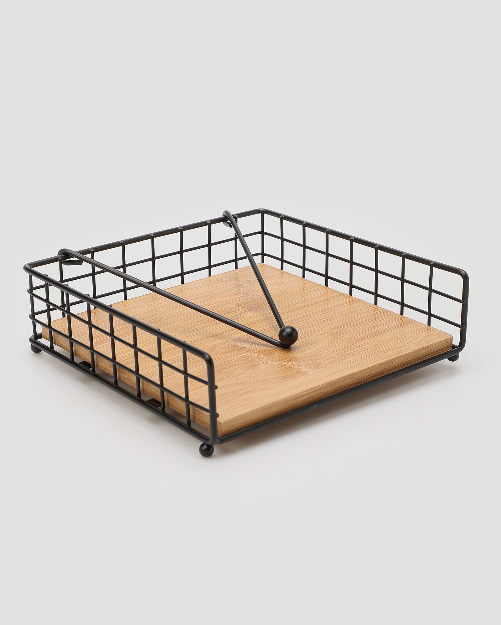 Porta guardanapo aramado 20x20cm preto | Casa Riachuelo