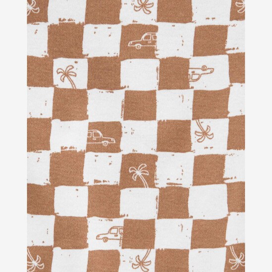 Kit body bebê 5 peças xadrez coqueiro multicor | Carter's