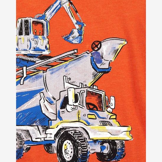 Camiseta infantil manga curta caminhão laranja | Carter's