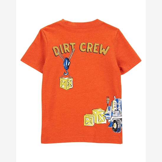 Camiseta infantil manga curta caminhão laranja | Carter's