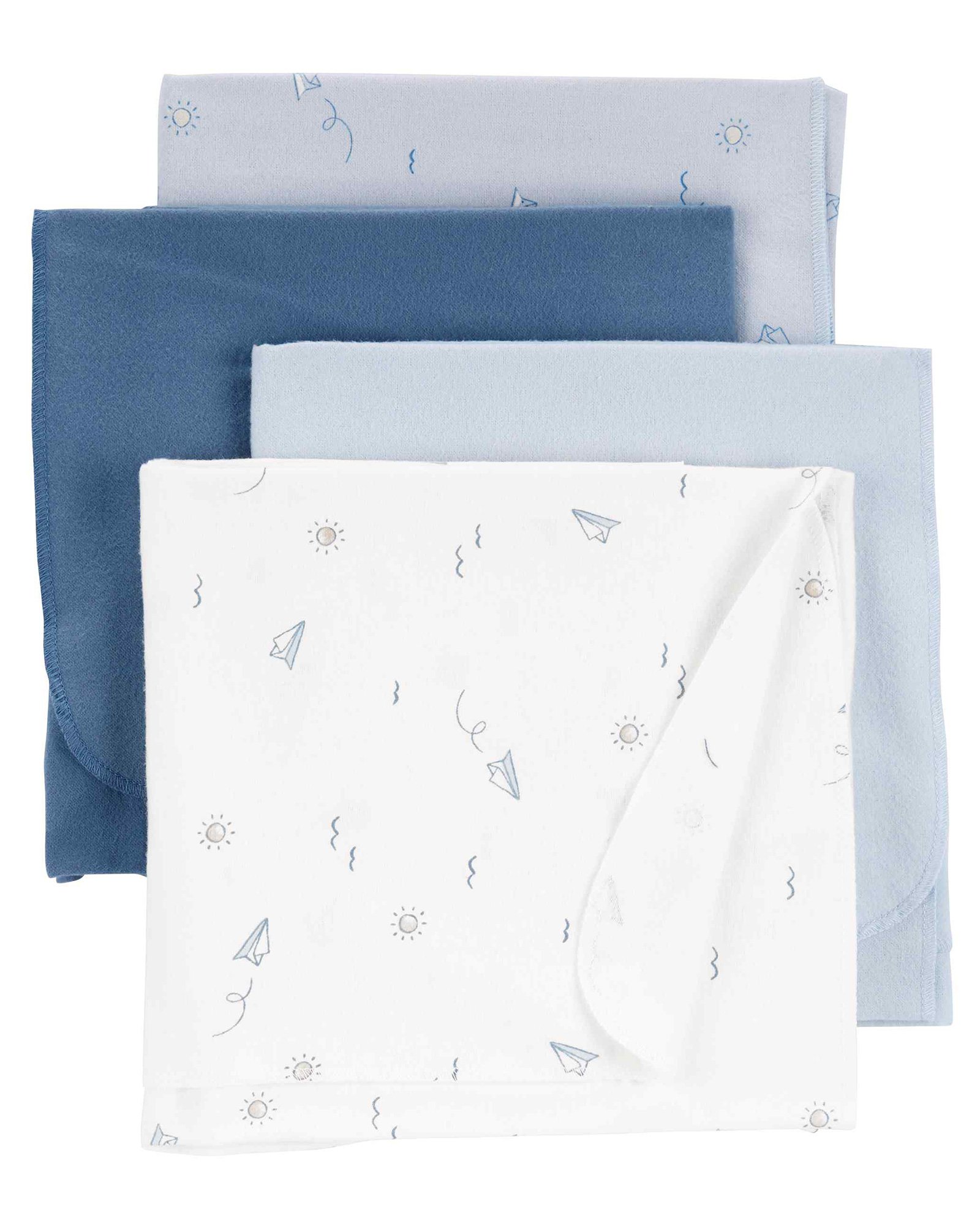Kit cueiro bebê 4 peças avião de papel multicor | Carter's