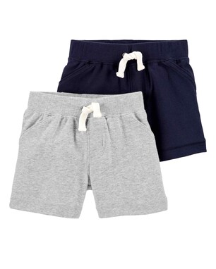 Kit short de moletom bebê 2 peças amarração multicor | Carter's