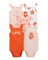 Kit body bebê 5 peças flores e frutinhas multicor | Carter's