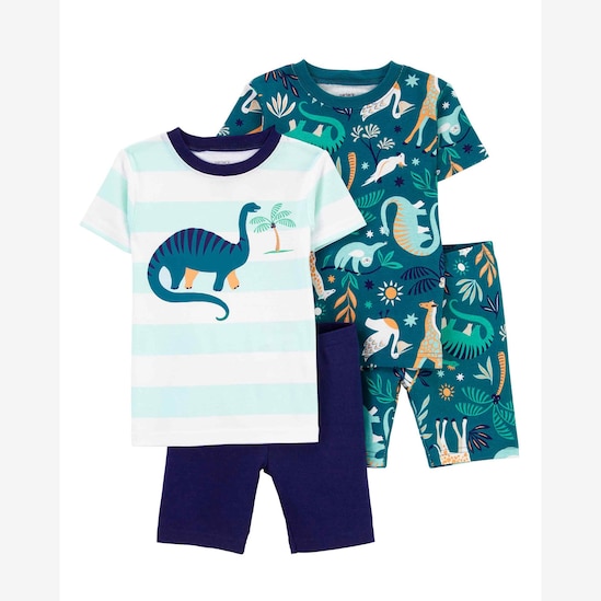 Pijama curto infantil 4 peças dinossauro multicor | Carter's