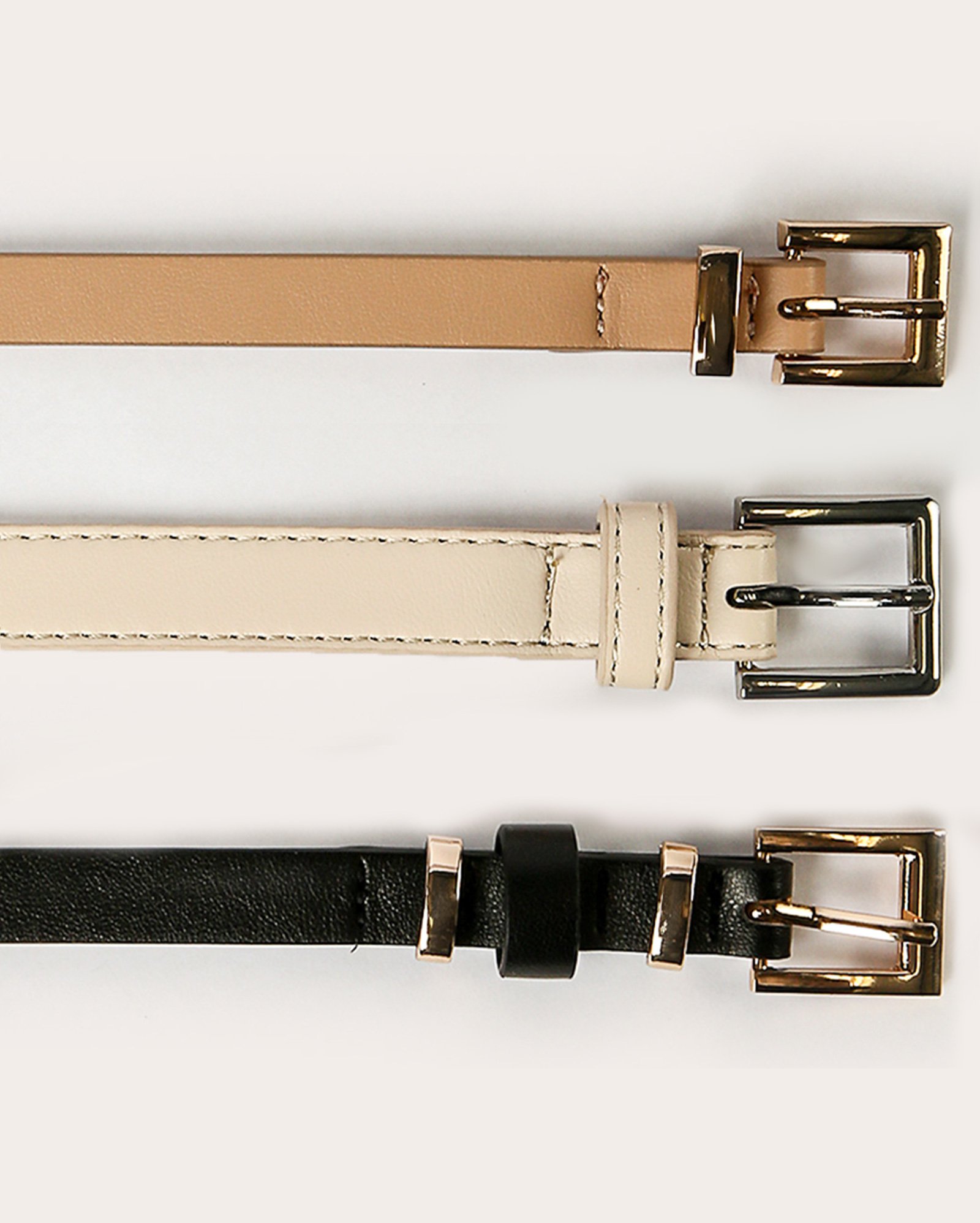 Kit cinto feminino 3 peças fino de poliuretano multicor | Accessori by Riachuelo