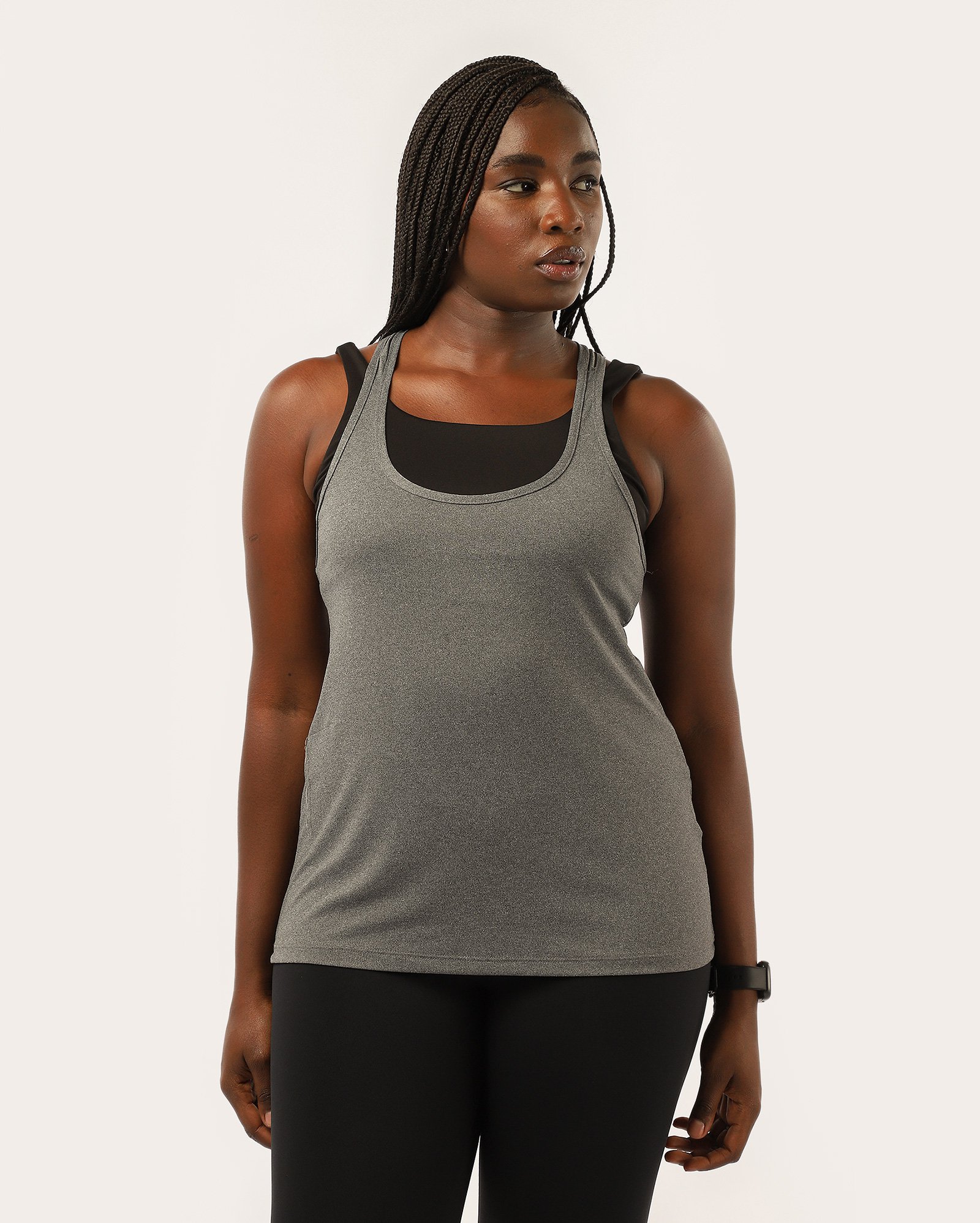 Regata esportiva feminina light fit de poliamida - Cinza Mescla | BodyWork