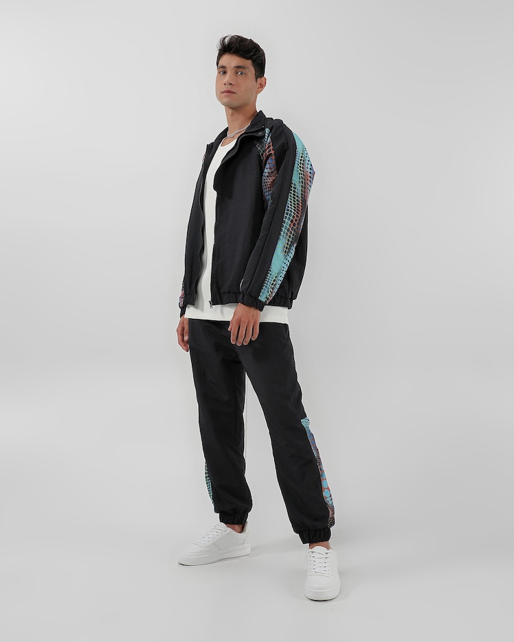 Riachuelo Calça jogger masculina estampada preta The Town para