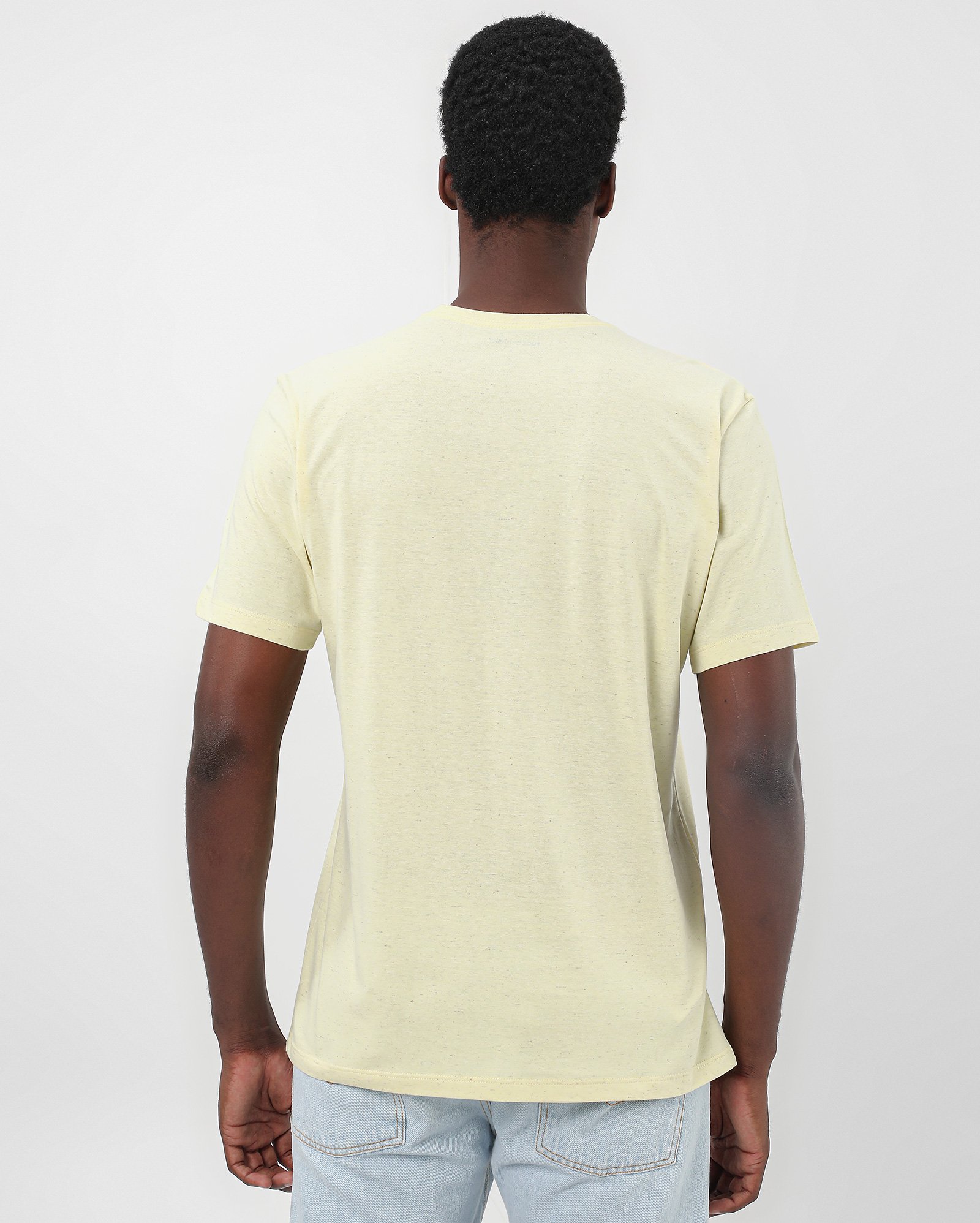 Camiseta masculina Classic malha sustentável - Amarelo Pastel — foto 2