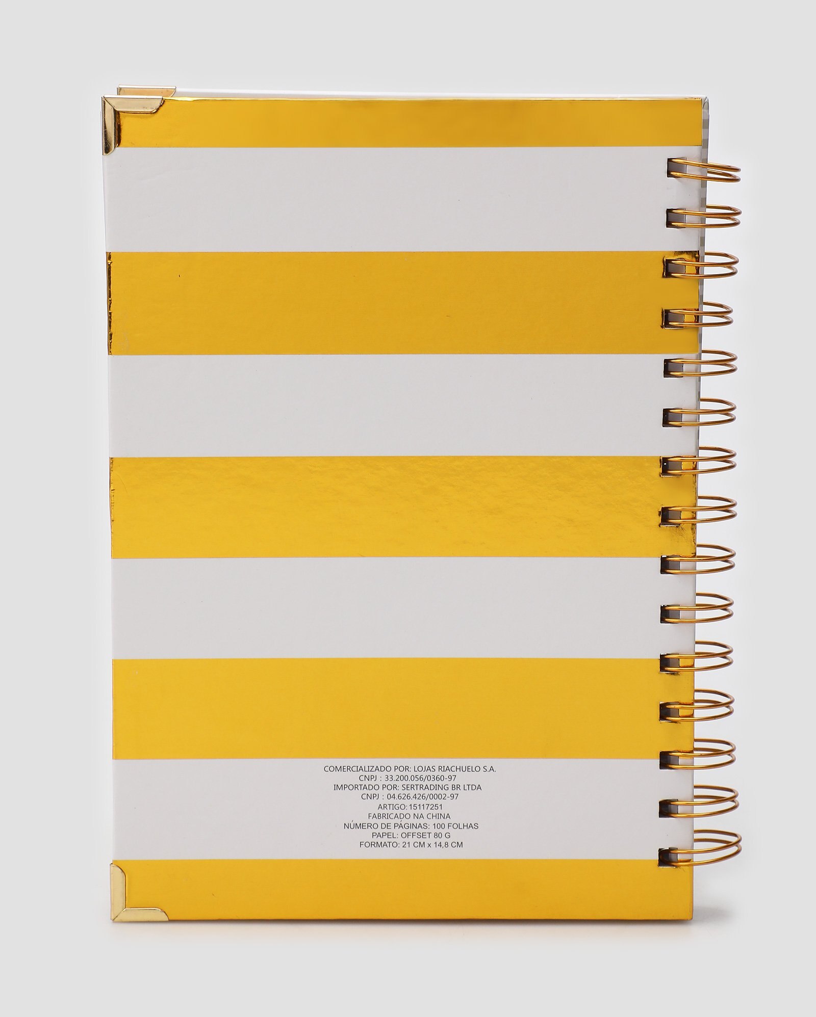 Riachuelo Planner listrado golden party multicor Accessori by Riachuelo