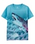 Camiseta infantil gola careca tubarão azul | Carter's