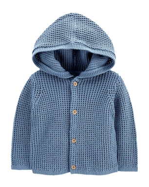 Casaco bebê tricot com fios azul | Carter's