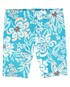 Bermuda infantil com elástico floral azul | Carter's