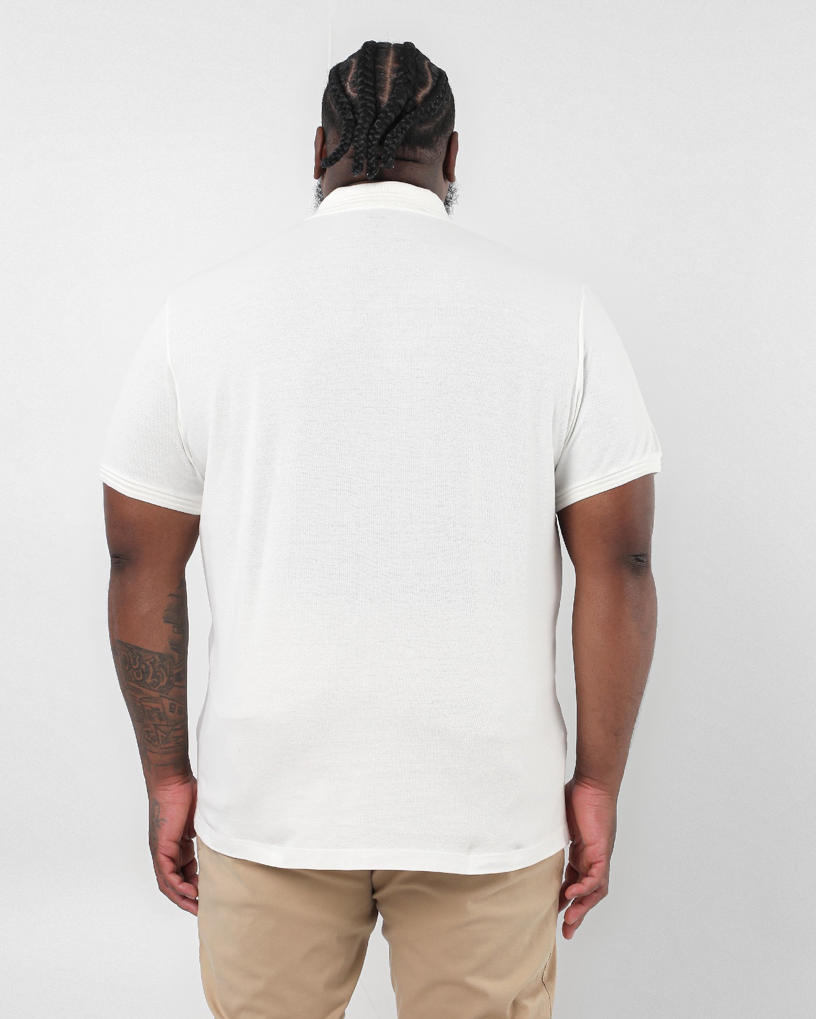 Camisa polo plus size masculina Pool Legacy piquet - Branco