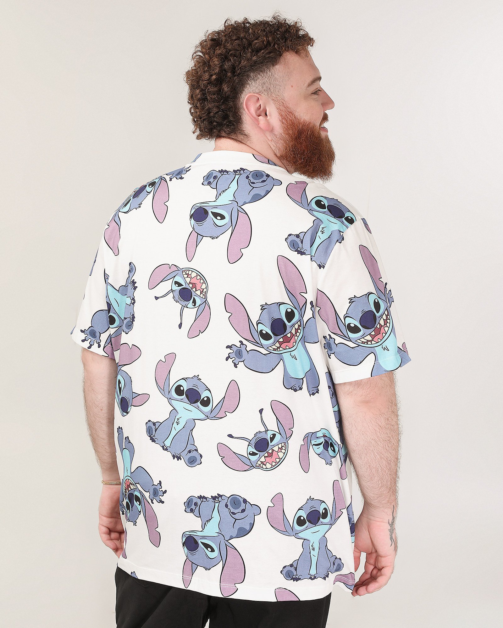 Riachuelo | Camiseta plus size masculina manga curta Stitch branca