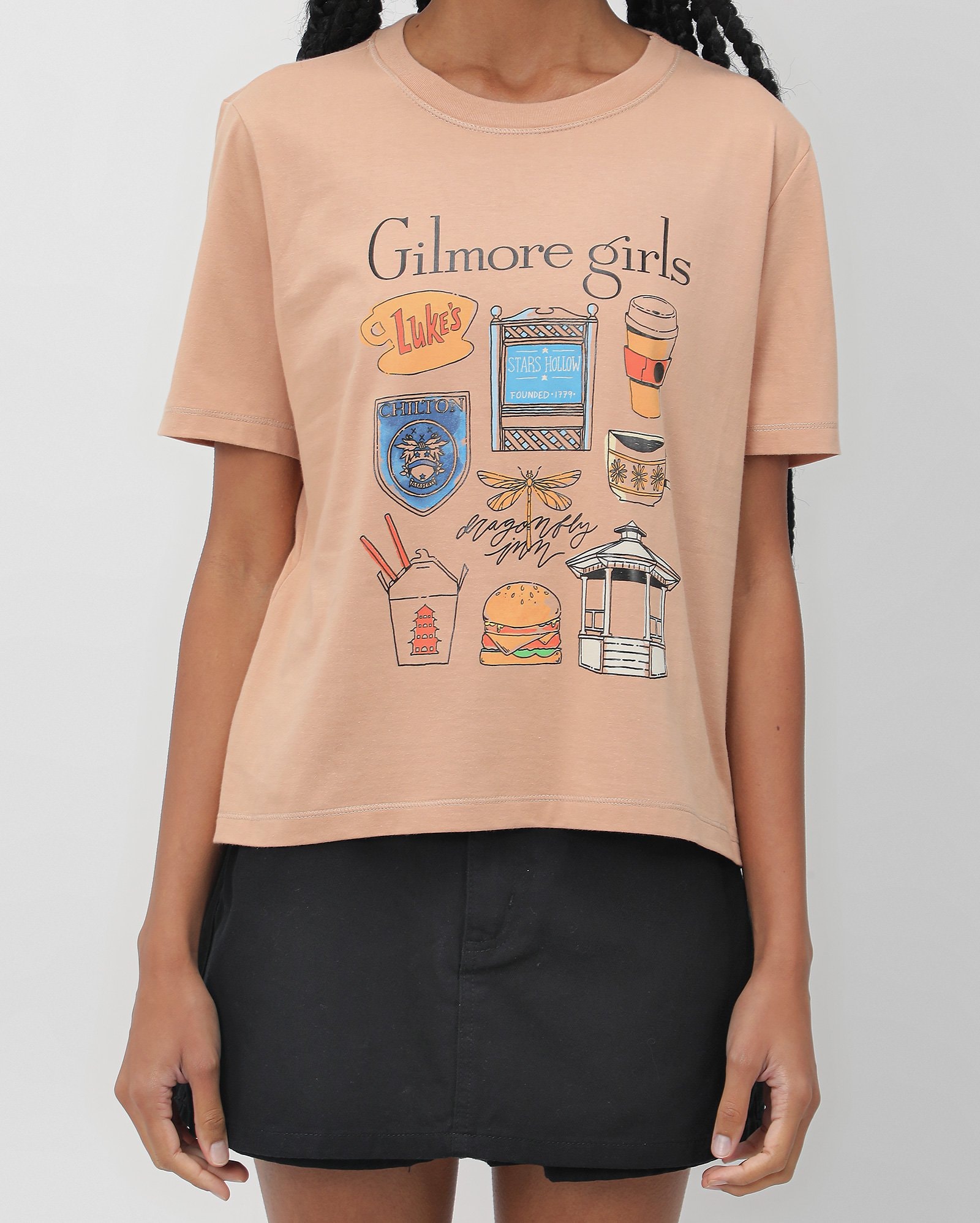 Camiseta feminina Gilmore Girls bege | FANLAB — foto 5