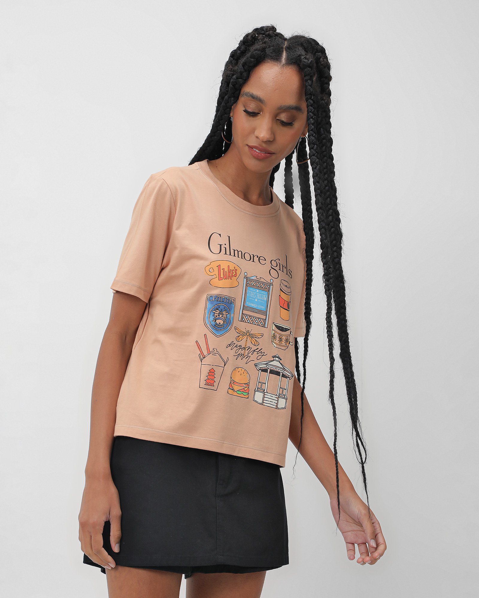 Camiseta feminina Gilmore Girls bege | FANLAB