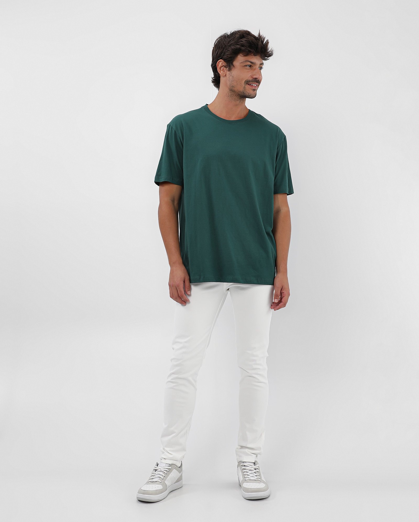 Calça sarja masculina skinny clássica - Branco | Pool Jeans