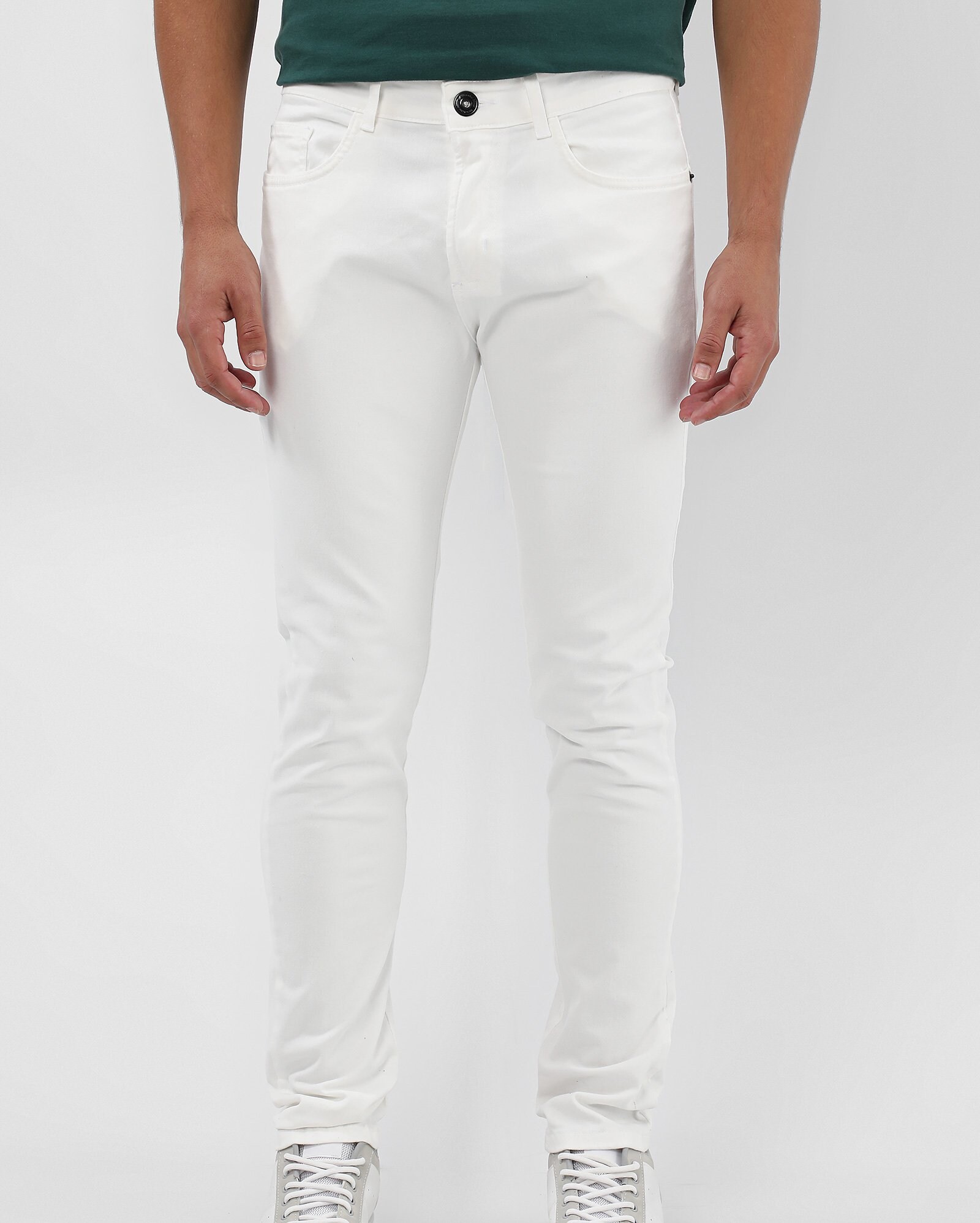 Calça sarja masculina skinny clássica - Branco | Pool Jeans — foto 6