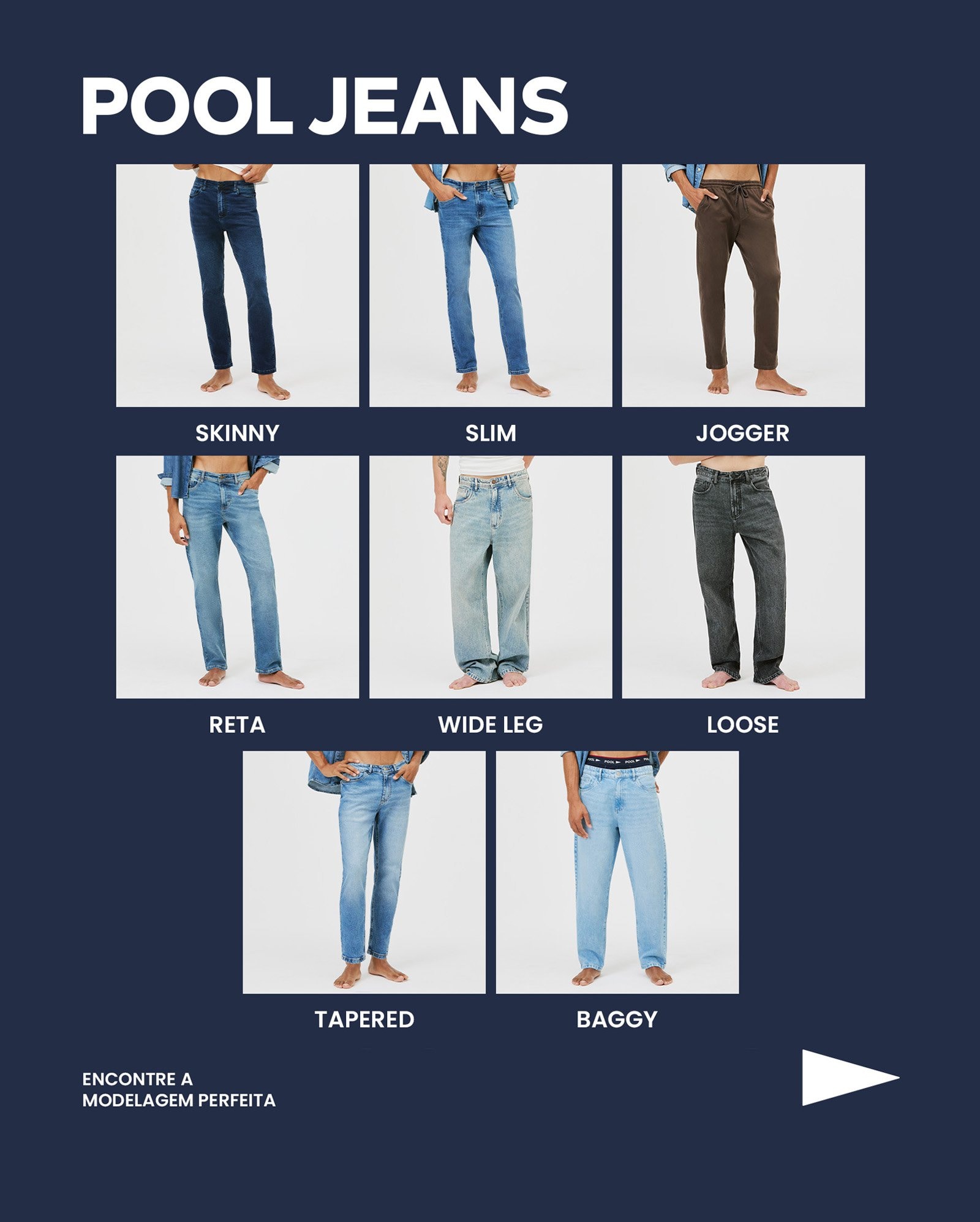 Calça sarja masculina skinny clássica - Branco | Pool Jeans — foto 7