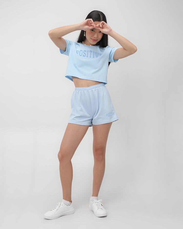 moletom juvenil short moletom riachuelo Riachuelo Short de moletom juvenil positive azul Y C