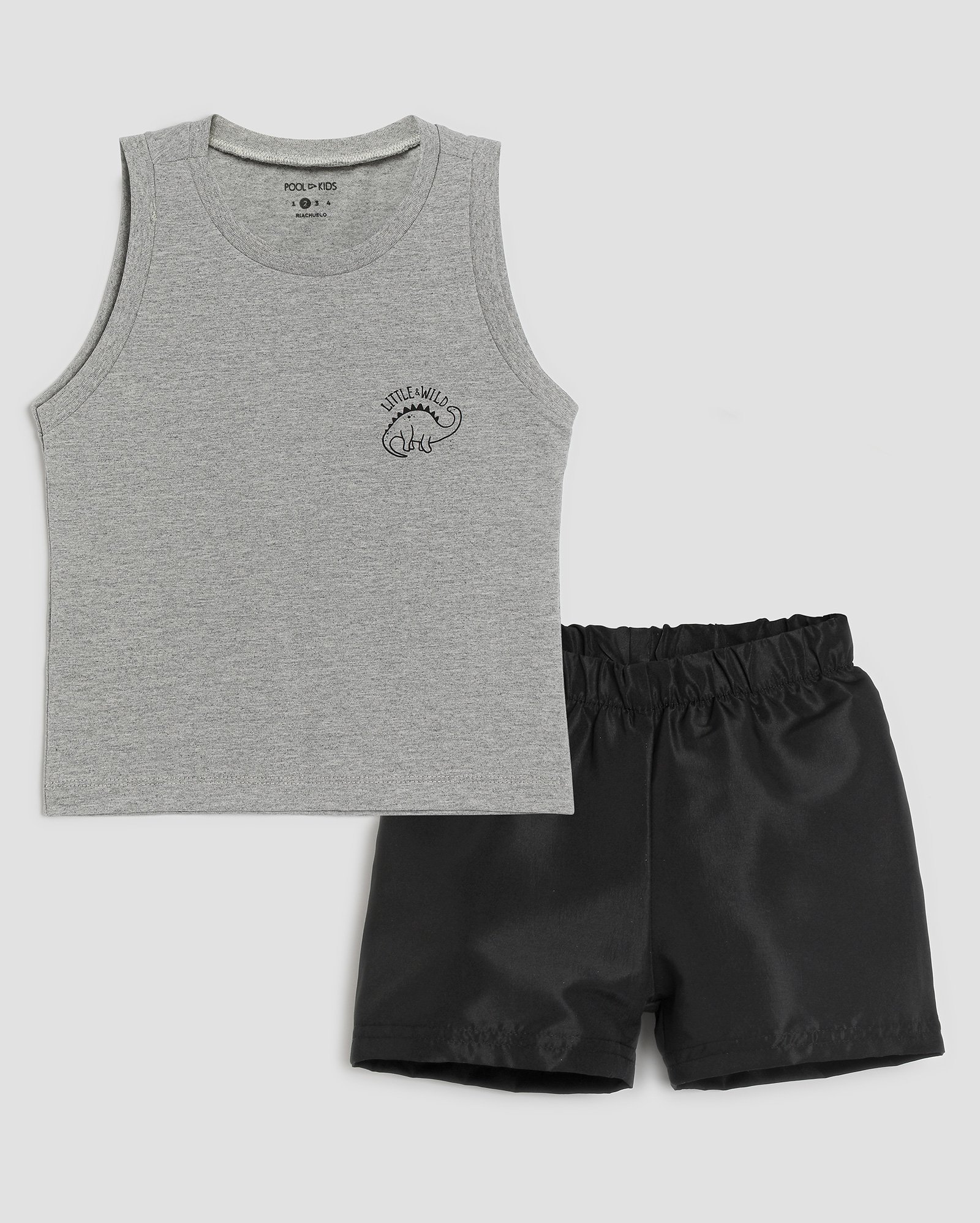 Conjunto curto infantil meu amigo dino 1-4A multicor | Pool by Riachuelo