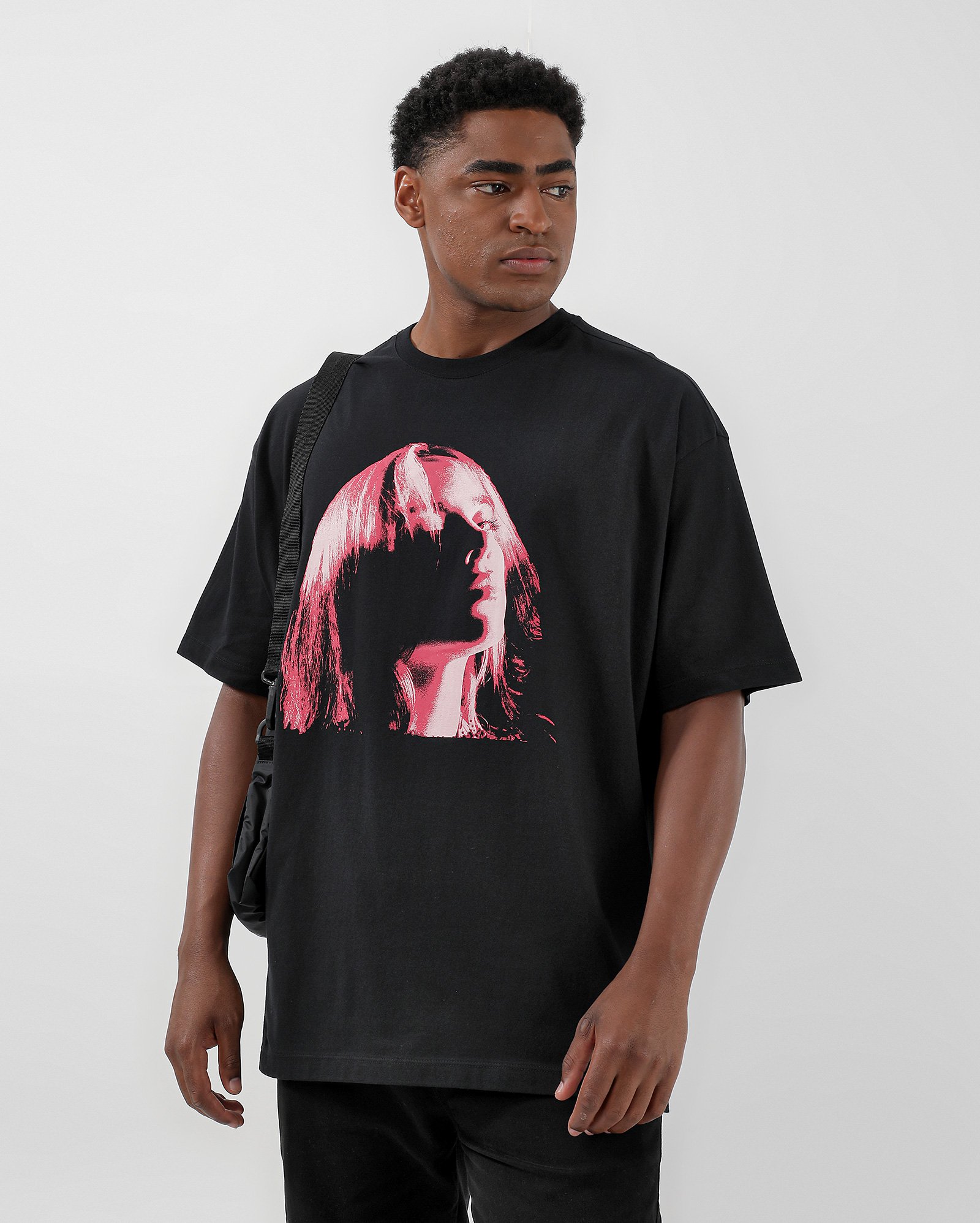 Riachuelo | Camiseta masculina estampada preta - Preto Mescla