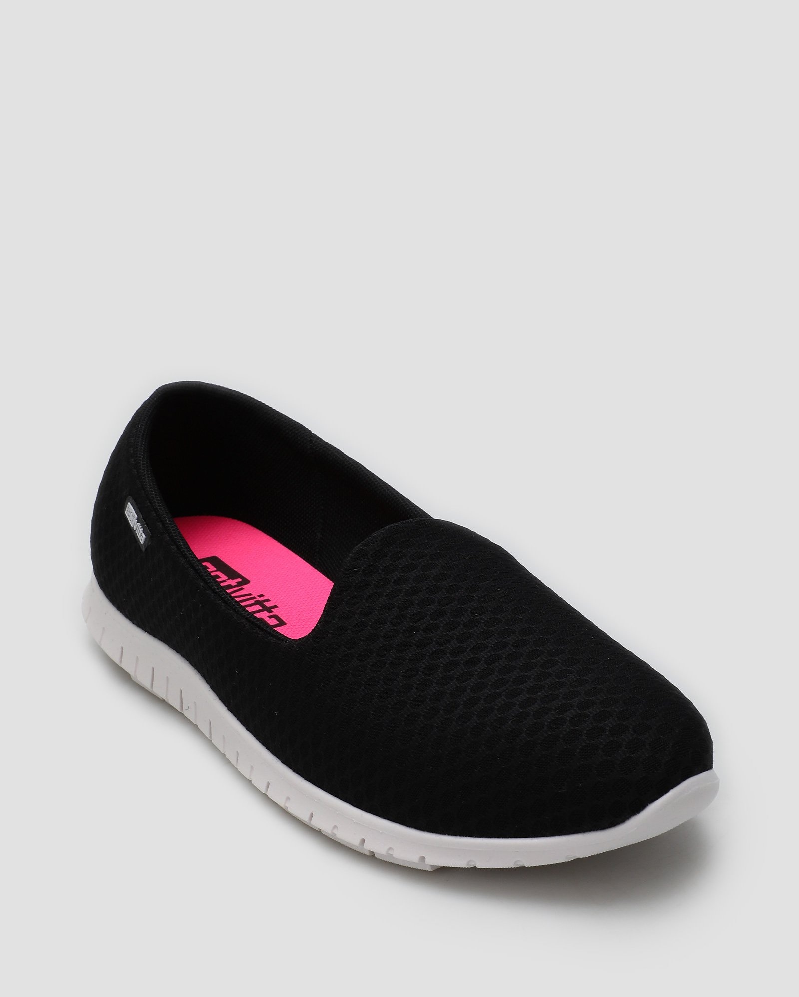 Tênis esportivo feminino slip on preto | Actvitta