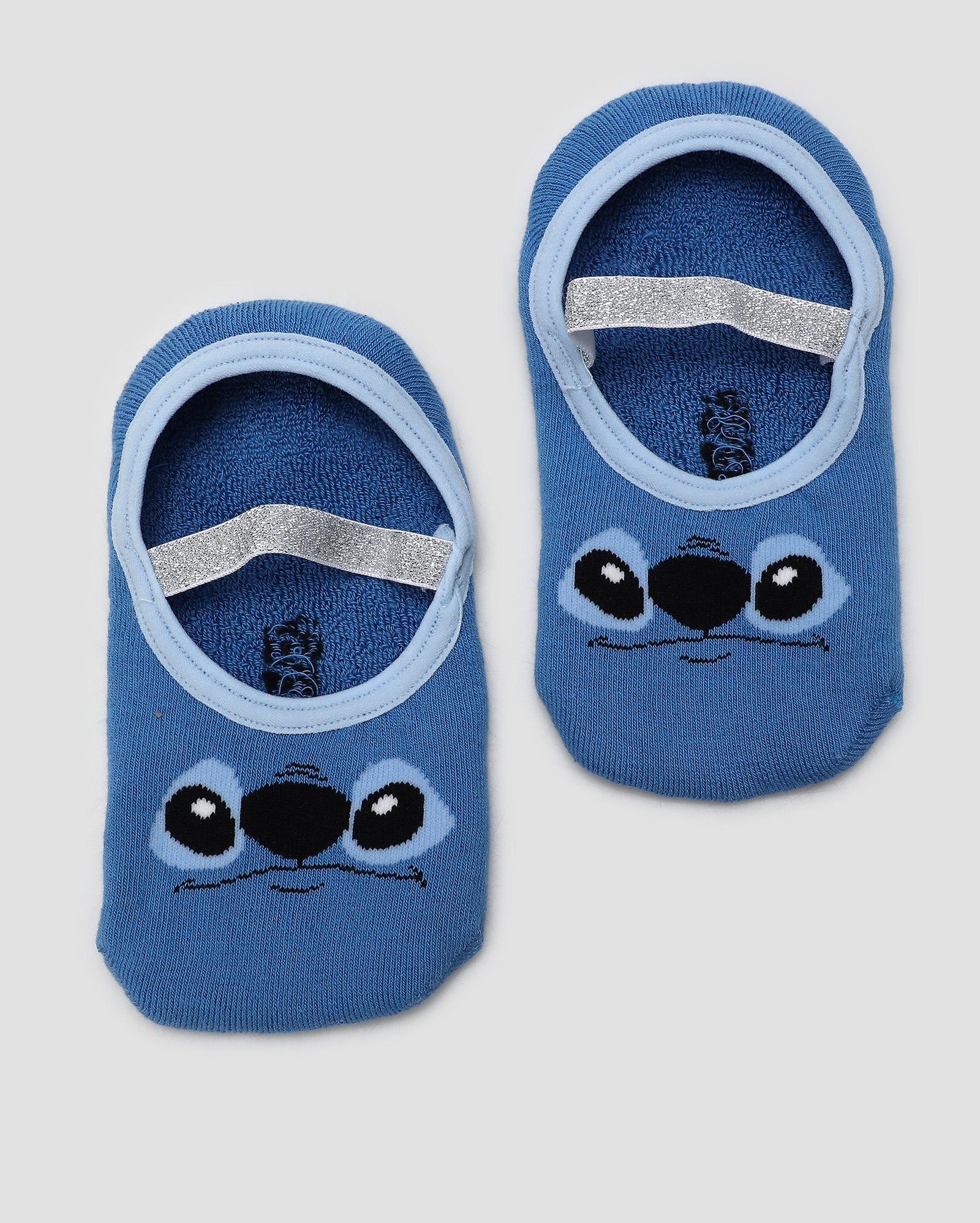 Riachuelo Meia sapatilha infantil antiderrapante Stitch com