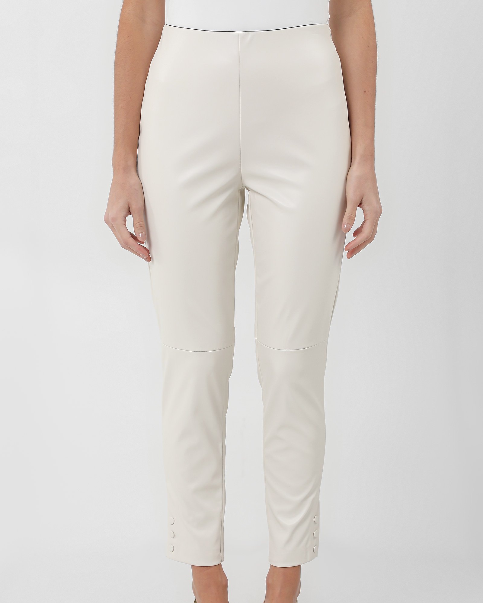 Calça legging de poliuretano - Off-white — foto 5