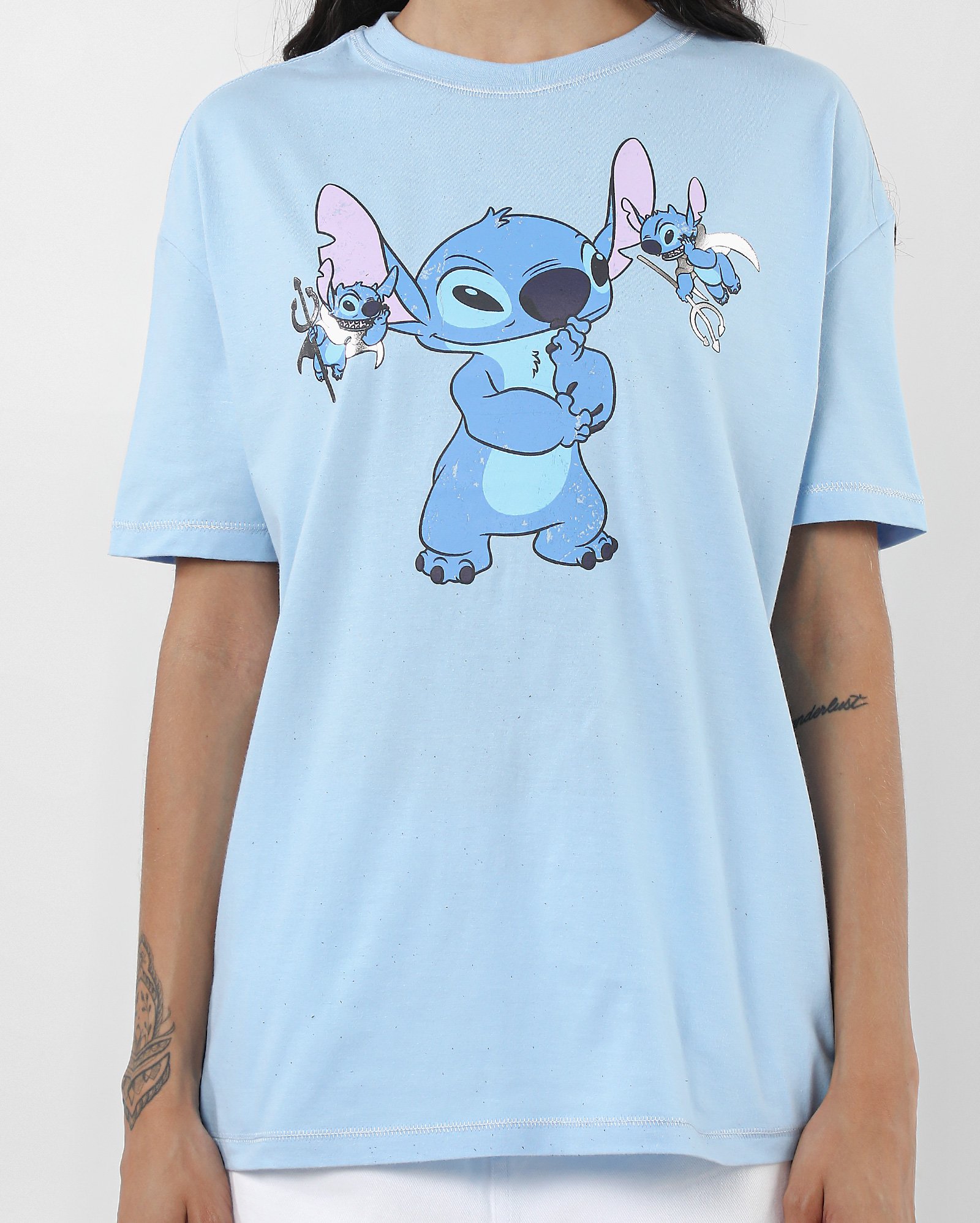 Camiseta Stitch Camiseta 'Stitch' 'Disney' Cropped Y Oversize