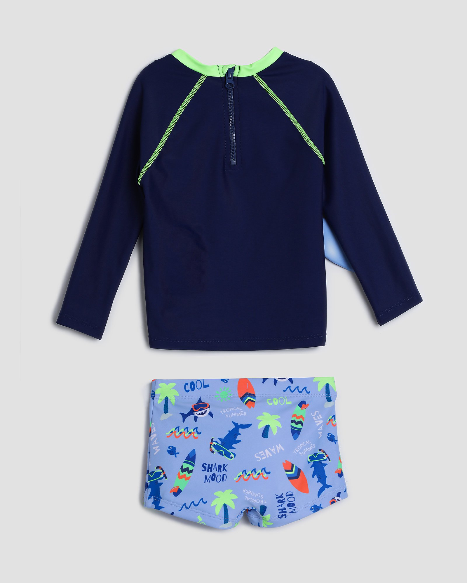 Conjunto de praia infantil 2 peças tubarão mergulhador 1-4A azul | Accessori by Riachuelo