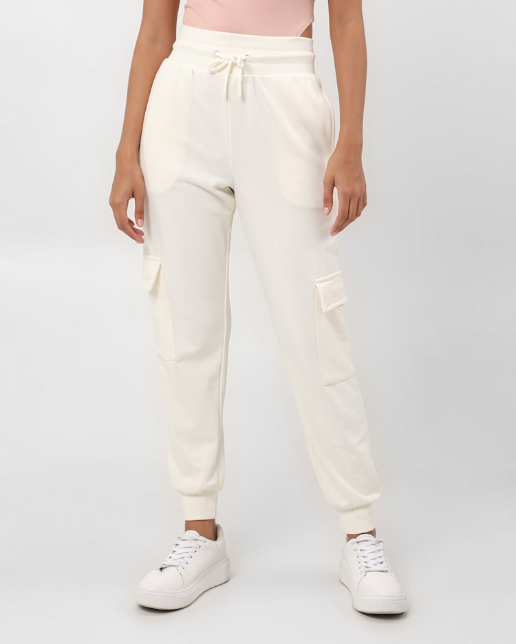 Riachuelo Calça de moletom feminina jogger bolso cargo Off
