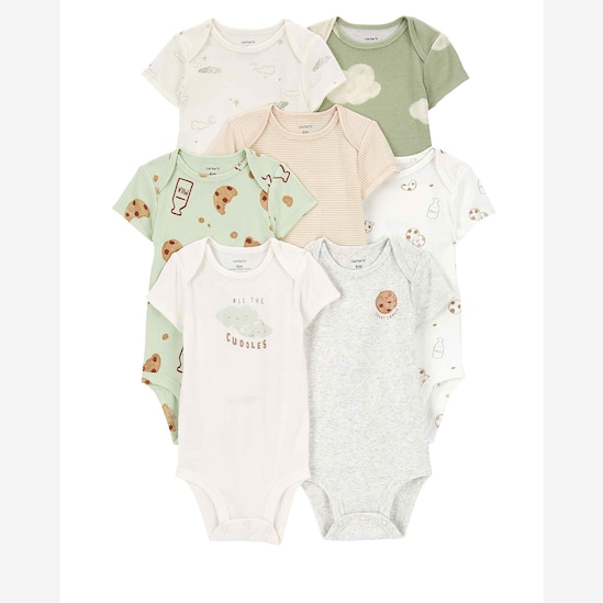 Kit body bebê 7 peças smart cookie multicor | Carter's