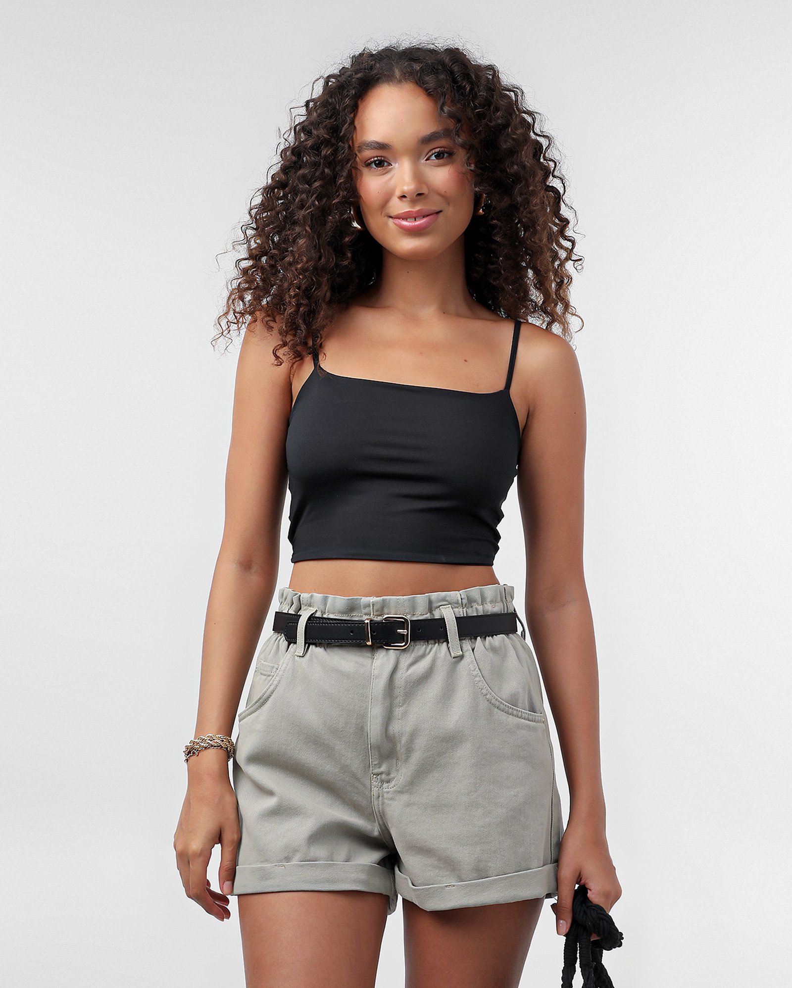 Short sarja feminino baggy cintura alta | Pool Jeans