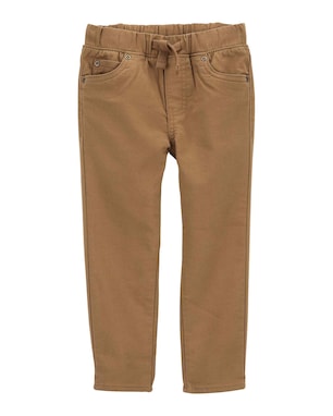 Calça jeans color infantil reta com cordão marrom | Carter's