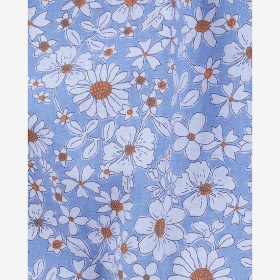Macacão bebê regata margaridas azul | Carter's