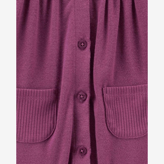 Macacão bebê em tricot roxo | Carter's