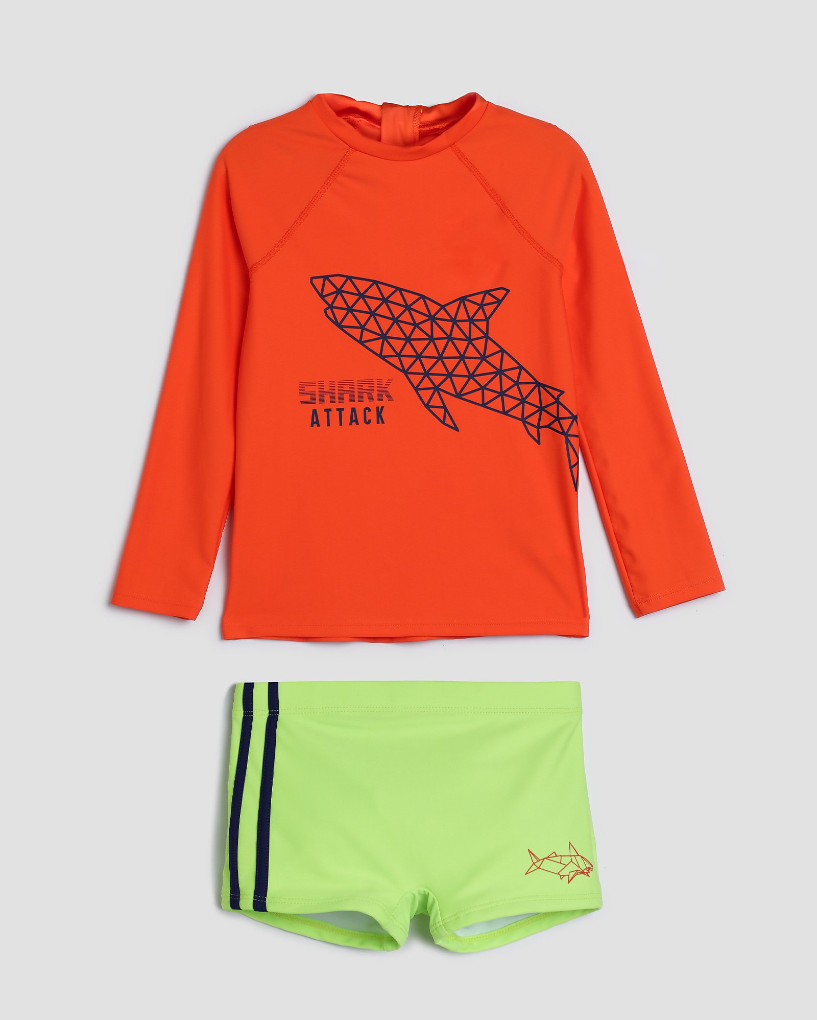 Conjunto de praia infantojuvenil 2 peças shark attack 4-12A multicor | Accessori by Riachuelo