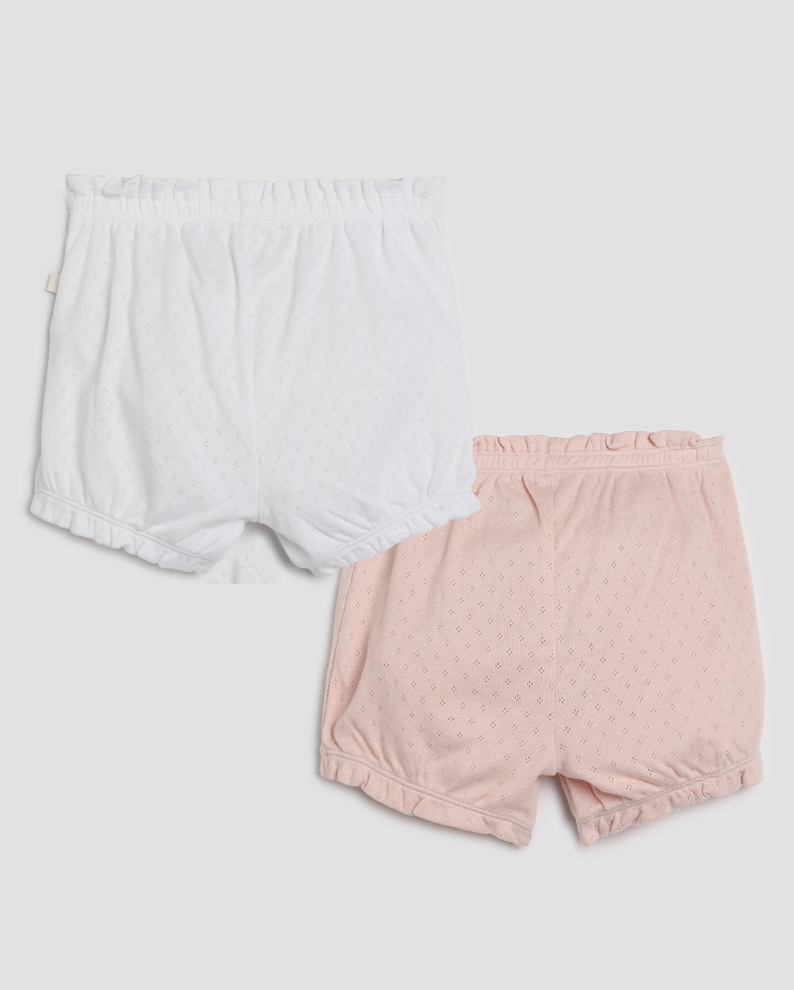 Kit short bebê 2 peças com elástico e lacinhos multicor | Baby Way by Riachuelo
