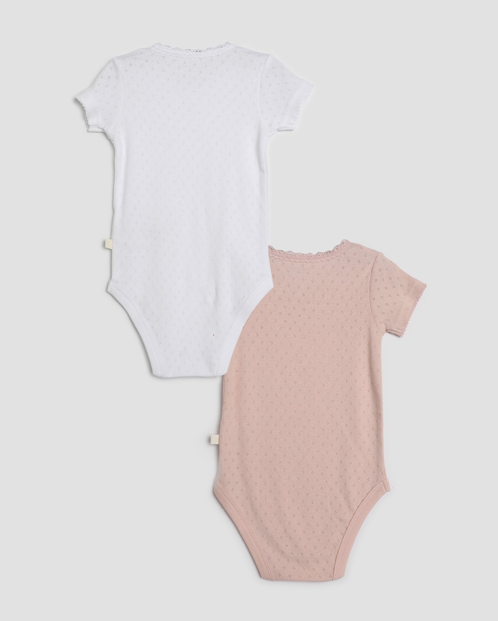 Kit body bebê 2 peças manga curta com renda multicor | Baby Way by Riachuelo
