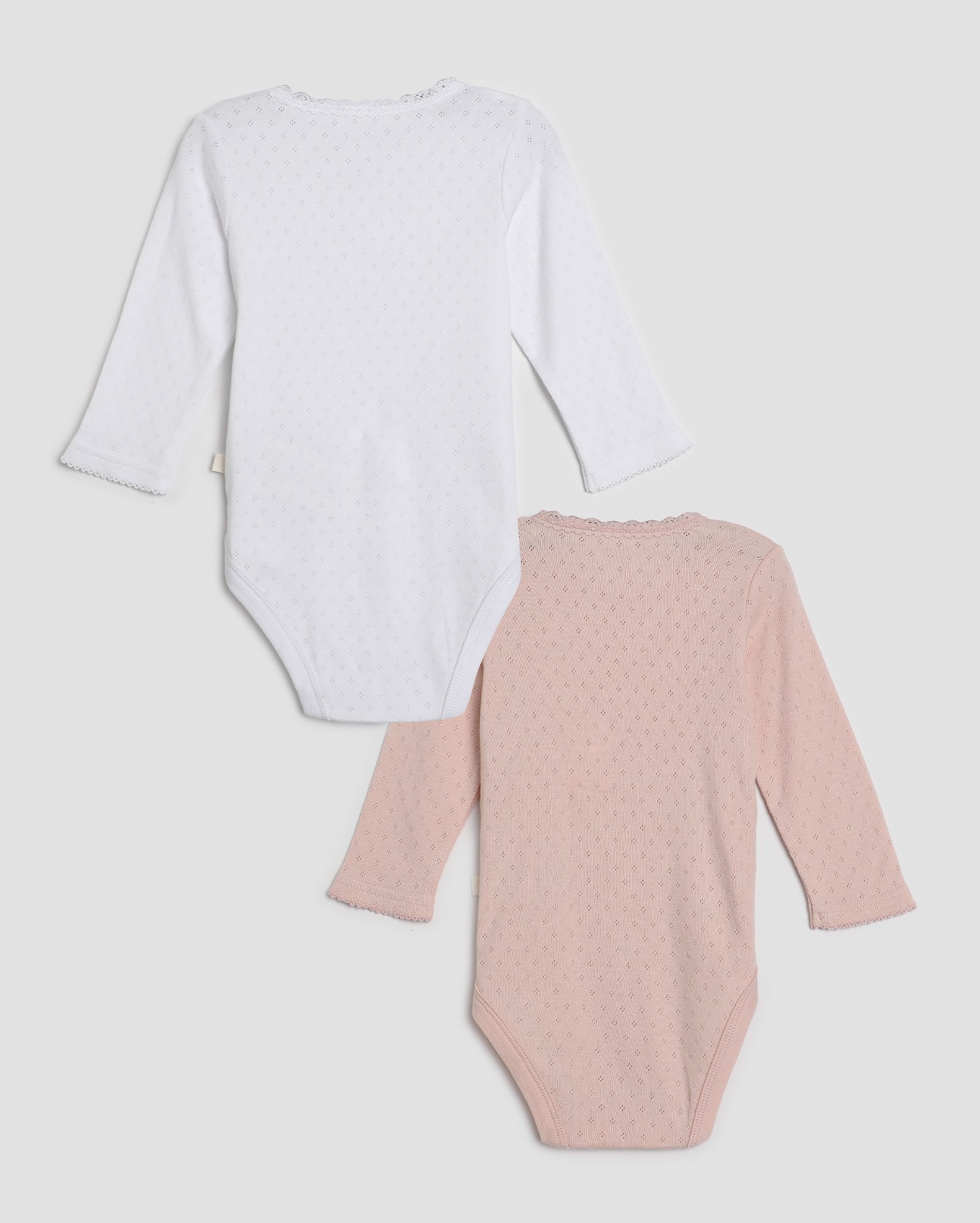 Kit body bebê 2 peças manga longa com renda multicor | Baby Way by Riachuelo