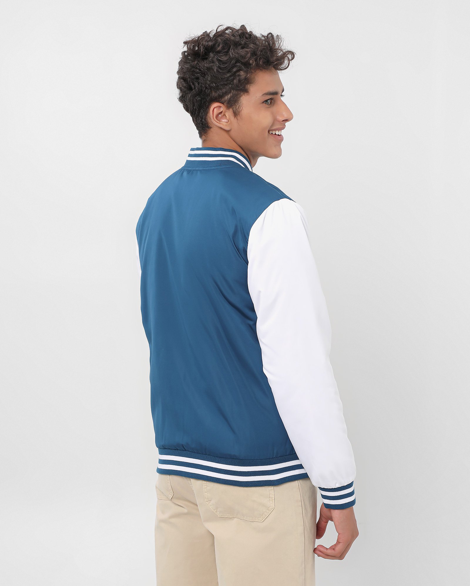 Jaqueta juvenil college just be cool azul | Y C by Riachuelo